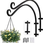 2x Plant Hanger Bracket Heavy Duty Wall Hook Hanging Flower Pot Baskets 16 Inch