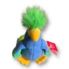 Vintage Russ Luv Pets Birdie Plush Bird Blue Green Yellow Parrot 23183 Stuffed