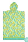 Sand Cloud Hooded Beach Towel Poncho Blue white Striped Cotton 48x34