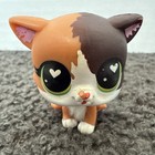 Littlest Pet Shop Toys Bobble Head Short Hair Cats  339b Yellow Cat Green Eyes