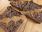 6 Antique Style Shelf Brace Wall Bracket Cast Iron Brackets Small Corbel