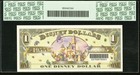  1 2005 Disney Dollar Dumbo 1st Issue Walt Disney World 50th Anniversary Pcgs 65