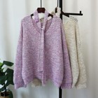 Fashion Womens Loose V Neck Long Sleeves Baggy Knitted Jumpers Pullover Sweater