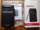 Radioshack 1201848 Am Fm Black Analog Portable Pocket Radio 100 Hour Listen Time