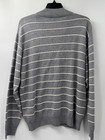 Peter Millar Crown Bristish Gray Eastham 1 4 Zip Wool Linen Sweater Medium Nwt
