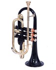 New Year Sale Black Bb Flat 3 Valve Cornet Free Hard Case  Mouthpiece