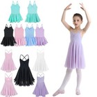Toddler Girls Gymnastics Leotard Dress Ballet Dance Tutu Skirt Dancewear Costume