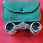 Vintage Elegant French Paris Mother Of Pearl Opera Glasses Binoculars With Case