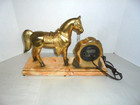 Western Vintage Mantel Horse Clock With Stand