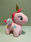 Pink Unicorn Plush Toy With Gold Horn   Wings     Soft Stuffed Animal Gift 10 