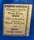 April 10 3 Pence Pennsylvania Colonial Currency Note Vf