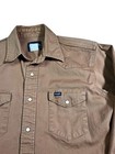 Wrangler Western Pearl Snap Vintage Cowboy Brown Long Sleeve Men s Medium