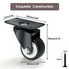 Caster Wheels 2 5  Swivel Caster Set Of 4 Steel Core Rubber Heavy Duty