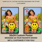 Sexy Pinup Girl Custom Alcohol Poster Any Beer Whiskey Tequila Vodka Brand   236