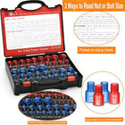 55pcs Nut And Bolt Thread Checker 25 Metric   30 Sae Inch Thread Gauge Set  Deta