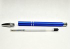 Personalized Blue W  Silver Trim Gloss Ballpoint Pens Laser Engraved
