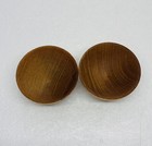 Vintage Handcarved Wooden Teacups Set Shimmer Iridescent Wood 2 5    Art Decor 6