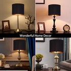 Black Large Farmhouse Drum 12 Inches Lamp Shades Set Of 2 Vintage Barrel Barr   