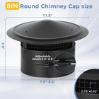 Fuairmee 8 Inch Round Chimney Cap  304 Stainless Steel Cone Top 8 Inch  Black