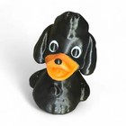 Poodle Duck     Elegant   Fluffy Dog Collectible In Black And White Colors