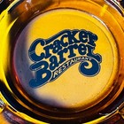 Cracker Barrel Vintage Large Mid Century Modern Amber Glass Rare