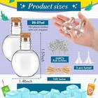 25 Pack 1oz Plastic Mini Potion Bottles With Corks Spherical Small 