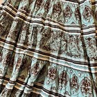 Jones New York Sport Women s Teal Boho Print Mid-rise A-line Maxi Skirt Size 6