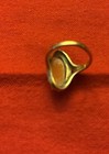 10k Oval Yellow Gold Vintage Cameo Ring Size 4