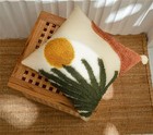 2-piece Yellow Tufted  Cotton Cushion Covers     Boho Decorative Sofa Set