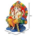 Resin Hindu God Singhasan Ganesh Ganesha Murti Home Decor Idol Statute Sculpture