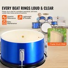 Kids Drum Set 5-piece 16 In Beginner Children Drum Set With Throne Blue