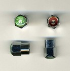 Rolling Rock 4 Chrome Plated Brass Tire Valve Caps Car bike  Rolling Rock