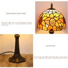 Vintage Style Table Lamp Stained Glass Desk Light For Home Decor Bar Cafe 15 8   
