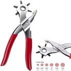 Leather Hole Punch Belt Tool 6 Sizes Puncher Revolving Pliers Heavy Duty