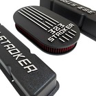 383 Stroker Valve Covers   Air Cleaner Kit - Black With Raised Logo - Ansen Usa