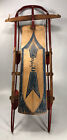 Vintage C 1970 Wooden Flexible Flying O Snow Sled Rare