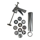 Vintage Wear-ever No  3367 Aluminum Cookie Press   Pastry Decorator Set 9 Discs