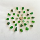 Beach Sea Glass 30 Jq Pieces Bright Green Genuine Surf-tumbled Mendocino Ca