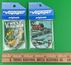 Two  2  Vintage Patches West Virginia Harpers Ferry Souvenir Travel Nos