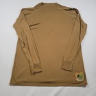 Xgo Military Flame Resistant Shirt Mens Large Brown Base Layer Long Sleeve Frog