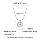 Pandach 925 Sterling Silver Unique Promise Pendant Necklace For Women Jewelry