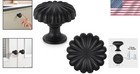 Matte Black Cabinet Knobs - Vintage Zinc Drawer Pulls For Cabinets And Dressers