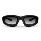 Photochromic Sunglasses Cycling Foam Padded Black Frame Clear To Smoke Lens