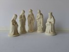 5 Vintage Ceramic Navity Figurines White 
