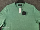 Brooks Brothers Crew Neck Sweater Mens M Mint Green Pullover Lightweight Nwt