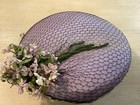 Vintage Frederick   Nelson Lavender Hat With Flowers And Lace