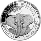 2021 Somalia  somali Republic  Elephant 1 Oz Silver Coin In Capsule