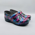 Dansko Shoes Womens 12 Black Multicolor Leather Clogs Xp Professional Work Nurse