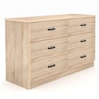 Dresser For Bedroom  6 Drawer Double Dresser  Modern Chest Of Drawers With De   