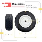2-pack 16 X 6 5-8 Riding Lawn Mower Tire And Wheel With 3 4  Or 5 8   Bushing   